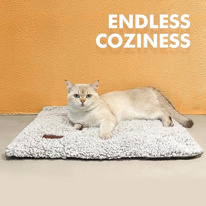 Self Warming Cat Bed Self Heating Cat Dog Mat 29.1 x 18.9 inch Extra Warm Thermal Pet Pad for Indoor Outdoor Pets with Removable Cover Non-Slip Bottom Washable