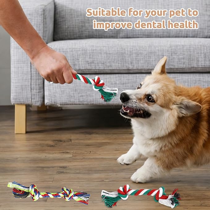 36 Pcs Puppy Rope Toys for Small Dogs Multi Color Rope Toy Cotton Puppy Toys Dog Chew Teething Doggy Mini Dental Toys for Small and Medium Dogs Puppies(6.7", Mixed Colors