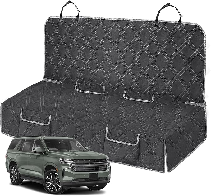 Dog Seat Cover Compatible with Full-Size SUV Ford Expedition, Chevy Tahoe/Suburban, Dodge Durango, GMC Yukon/Yukon XL, Cadillac Escalade/ESV, Jeep Wagoneer, Pet Car Bench Back Seat Cover