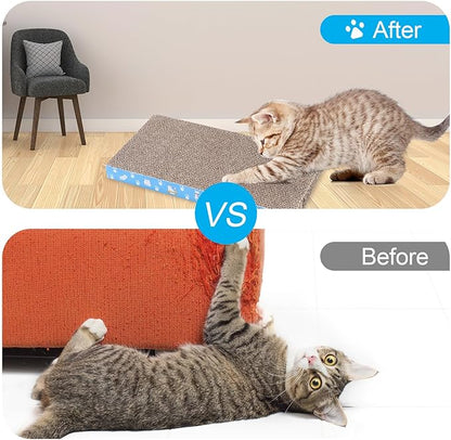 8 Packs in 1 Cat Scratch Pad, Cat Scratcher Cardboard,Reversible,Durable Recyclable Cardboard, Premium Scratch, Suitable for Cats to Rest, Grind Claws and Play (0.8" H(8 Packs))