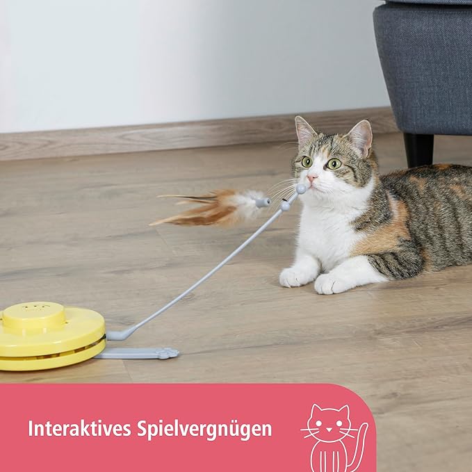 Kerbl 2-in-1 Catch The Tail Feather Cat Toy, 70 x 53 x 5 cm