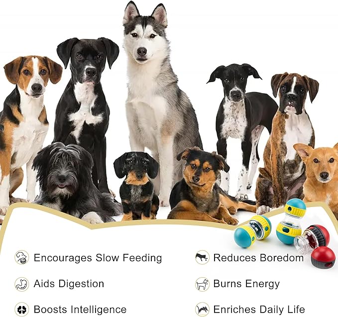 DF DUALFERV Dog Puzzles, 3 Pack Puzzle Toys for Dogs for Cognitive Enrichment and Mental Stimulation, Training Toy with Adjustable Openings, Promotes Digestive Health, Combines Feeding and Play