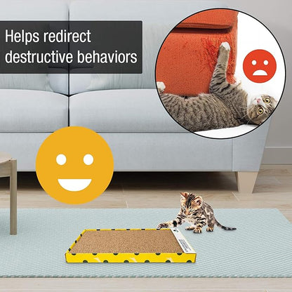 Our Pets Cosmic Cat Scratcher, North-American Grown Catnip Included, Reversible for Twice the Use, 18.13" x 10.13" x 1.25"