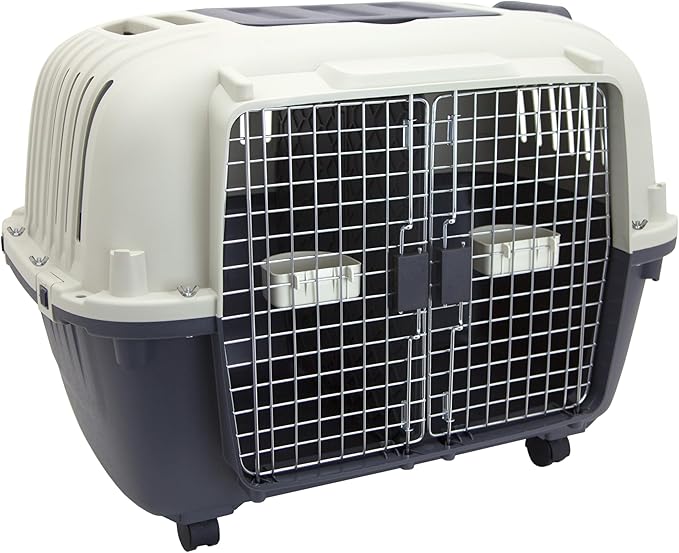 SportPet Designs Double Wire Door Plastic Kennel (CM-0699-CS01)