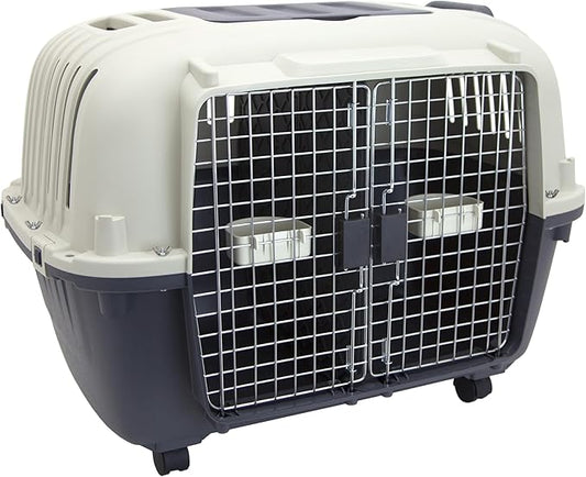 SportPet Designs Double Wire Door Plastic Kennel (CM-0699-CS01)