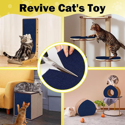 23.6x15.8 Couch Wall Corner Protection for Indoor Cats,Anti Scratch Furniture Protector from Cats Scratching,Trimmable Climbing Cat Scratcher Pad Play Mat Easy Use for Cat Board/Door/Carpet