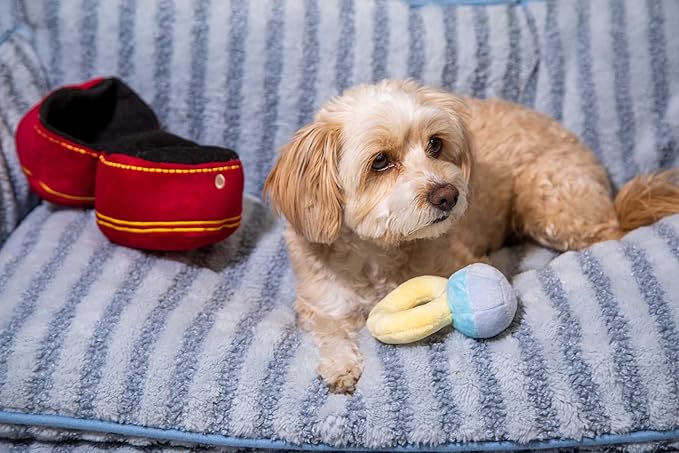 Glow Pups Dog Toy Diamond Wedding Ring Plush Puppy Toy with Squeaker, Durable Materials, Interactive, Soft and Comfortable, Engagement Ring, Ideal for Small Dogs - Red