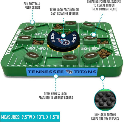 Pets First NFL Tennessee Titans Large Puzzle Toy, New Size, Interactive Dog Treat & Slow Feeding Toy