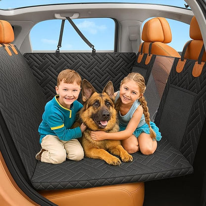 Serenica Back Seat Extender for Dogs, Hard Bottom Car Seat Cover for Dogs, Dog Hammock for Car, Back Seat Pet Cover for Dog