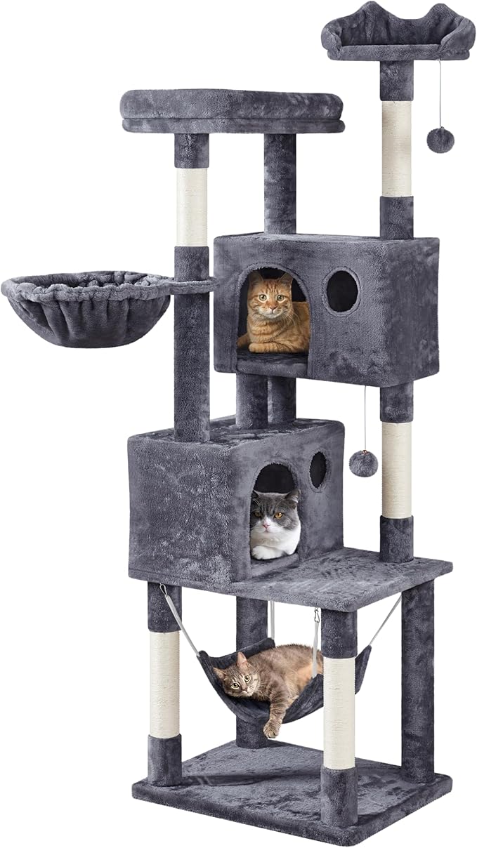 Yaheetech 73inch Cat Tree, Cat Stand Furniture with Scratching Posts Perches Hammock as Indoor Kittens Activity Center