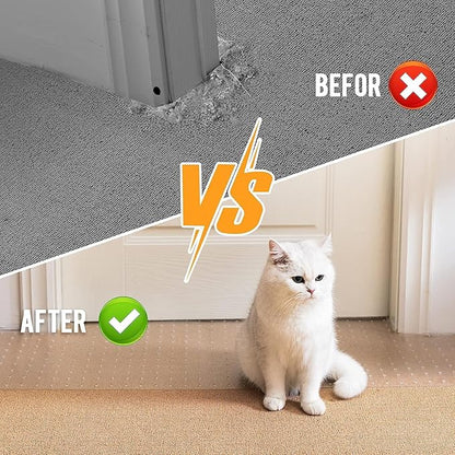 Uross Carpet Protector for Pets - Cat Scratch Guard Mat, Anti Scratch Under Door Guard, Easy to Cut Plastic, 3.6FT