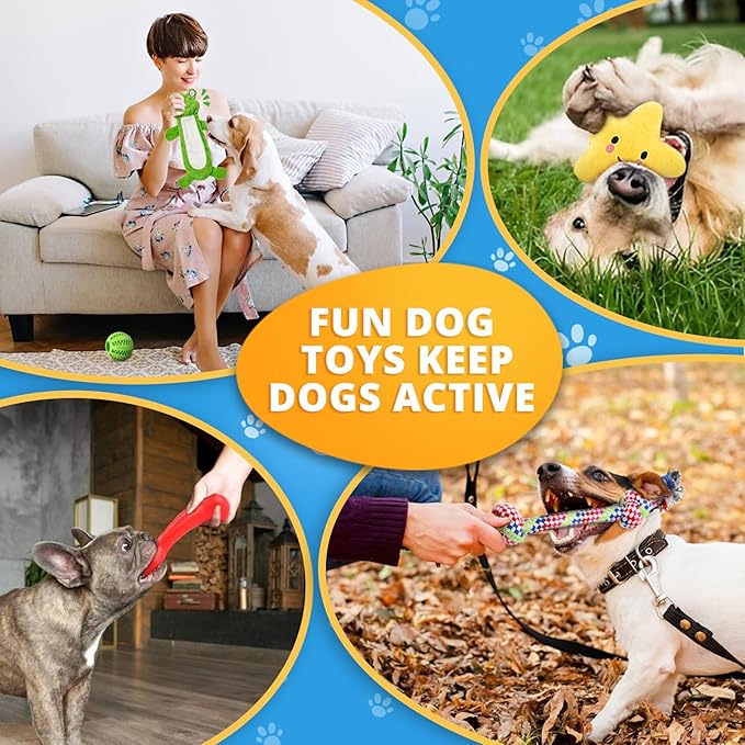 8 Pack Puppy Toys for Small Dogs, Luxury Dog Chew Toys with Squeaky Plush Toys, Rope Toys and Ball, Teething Toys for Puppy Supplies