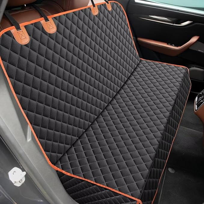 Dog Car Seat Cover for 2019-2023 2024 2025 Chevy Chevrolet Blazer, Waterproof 4-Layer Back Seat Protector Non-Slip Pet Bench Cover with Safety Belt