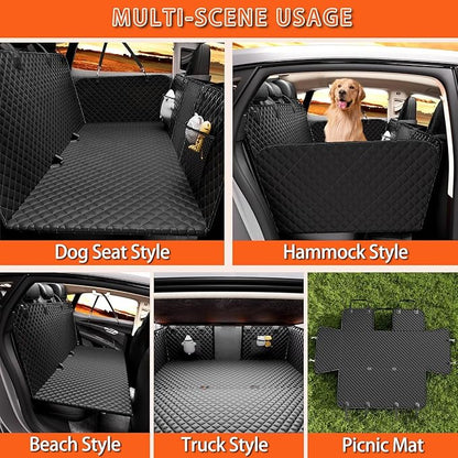 Chilino Back Seat Extender for Dogs - Large Space, Waterproof Dog Car Seat Cover for Back Seat with Hard Bottom Holds 420lbs, Upgraded Material Waterproof Pet Car Bed Dog Hammock for Car, SUV,Truck