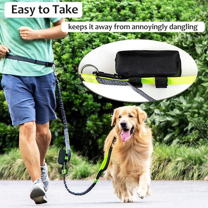 (2 Pack) Dog Poop Bag Holder, Poop Bag Holders for Leashes, CAKOVANO Doggie Waste Bag Dispenser Small Doggy Poop Bag Zipper Pouch with Carabiner Clip with 4 Rolls of Pet Trash Bags, Black