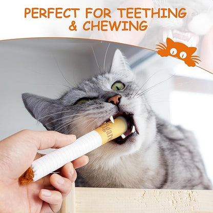 Nocciola Cat Toys, 3 Pack Funny Catnip Toys Filled with 100% Pure Organic Catnip, Safe Kitten Teething Chew and Kicker Toys, Stress Relieving Fun for Indoor Cats, Yellow