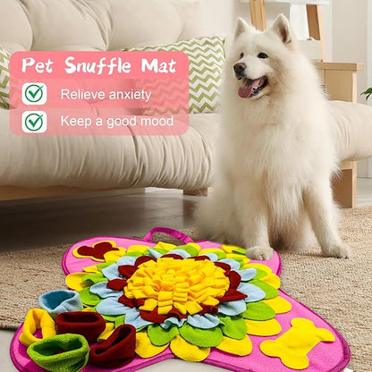 Snuffle Mat for Dogs Pet Treats Feeding for Small Medium Breed Dogs Non-Slip Interactive Dog Puzzle Toys Encourages Natural Foraging Skills