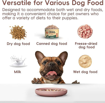 Slow Feeder Dog Bowls, Silicone Slow Feeder for Dogs & Puppies, Dog Puzzle Bowl with Suction Cups for Anxiety Relief, Slow Eating, Dishwasher Fit, for All Breed, Pink