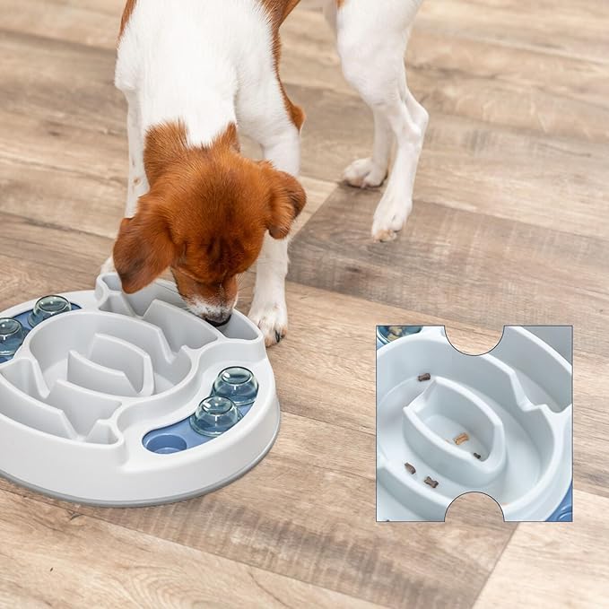 TRIXIE Slide & Feed Dog Activity Interactive Toy, Level 1 Food Puzzle Game, Brain Teasing Treat Dispenser, IQ and Mental Development Toy for Smart Dogs, Enrichment Toy for Boredom Busting
