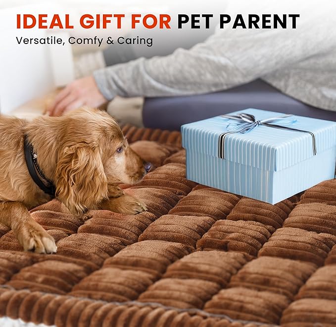 HiPetpy Backseat Dog Bed Mat for Car, Non-Slip Dog Bed for Car Back Seat, Soft & Cozy Dogs Blanket, Washable Travel Pet Mat Seat Protector for Cars, SUVs, Trucks