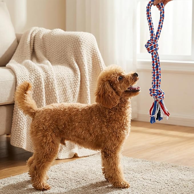 2pcs Small Dog Rope Toys, Puppy Rope Toys Teething, Rope Puppy Teething Toy for Aggressive Chewers for Puppys Small Dogs Teeth Health, Relieve Boredom