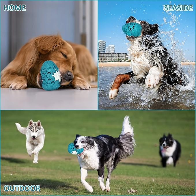 Dragon Egg Dog Chew Toys for Aggressive Chewers - Toughest Indestructible Dog Toys for Aggressive Heavy Chewers Lifetime Replacement, Tough Dogs Toys for Medium Large Bully Breed
