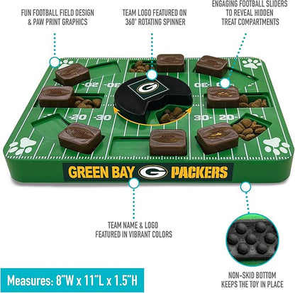 Pets First NFL Green Bay Packers Puzzle Toy - Interactive Dog Puzzle Treat Toy