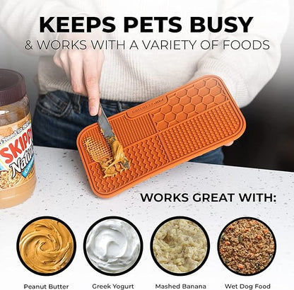 Pup Culture Dog Lick Mat for Dogs (2 Pack), Feeding Pad for Anxious Pets Plus 4 Different Puzzles for Mental Stimulation for Dogs - Supports Mental, Dental, and Digestive Health - Heavy Duty