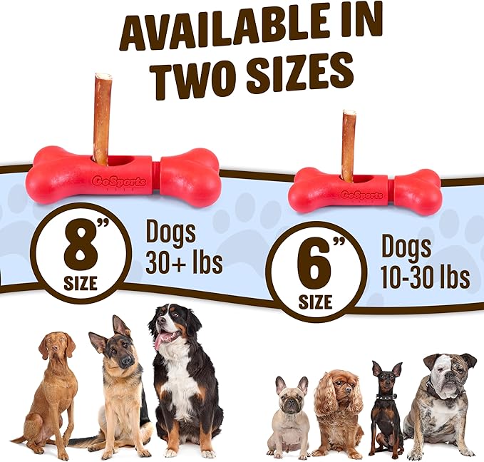 GoSports Chew Champ Bully Stick Holder for Dogs - Securely Holds Bully Sticks to Help Prevent Choking - 6 Inch Size