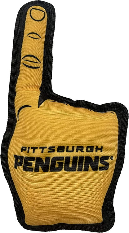 Pets First NHL Pittsburgh Penguins #1 Fan Toy for Dogs & Cats. Best Tough PET Toy with Inner Squeaker. Number One Premium Dog Toy for Strongest Chewers & Sports Fans, One Size