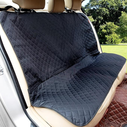 Kaiphy Waterproof Dog Car Seat Cover for Back Seat, Non-Slip & Universal Fit for SUV, Car, Truck with 4 Safety Belt Openings for Secure Travel