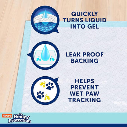 Hartz Home Protection Super Absorbent Odor Eliminating Mountain Fresh Scented No Leaks Dog Pads, XL 60 Count