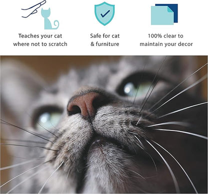 Sofisti-Cat Training Tape, Cat Tape for Furniture, Scratch Deterrent Keep Cats from Scratching Furniture with Our Double -Sided Repellent, 2.5" x 15' Roll