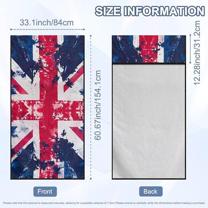 SEANATIVE British Flag Car Towel Seat Covers Auto Seat Towel Protector - Sweat Absorber for Family Road Trips Sports Swimming Hiking, Automotive Seat Protector Car Interior Accessories