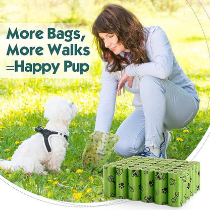 1080 Dog Poop Bags Bulk Value Pack, Strong Leak-Proof Doggie Bags for Poop, Dog Waste Bag Refill Rolls for Dogs(Scented)