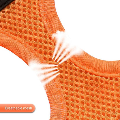 YIMEIS Dog Harness and Leash Set, No Pull Soft Mesh Pet Harness, Reflective Adjustable Puppy Vest for Small Medium Large Dogs, Cats (Orange01, Small (Pack of 1)