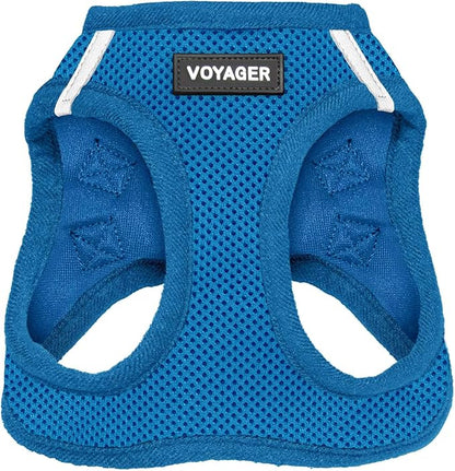 Best Pet Supplies Voyager Step-in Air Harness - All Weather Mesh, Reflective, No Pull Harness for Dogs, Cats - Secure with Hook & Loop Fastener, Buckle, Double D-Rings - Royal Blue, XS