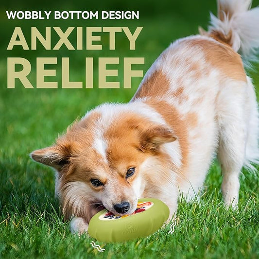 Dog Lick Bowl, Bestalk Wobbly Freeze Bowl Enrichment Feeder for Dogs, Anxiety Relief Lick Mat Puzzle Toy for Distraction, BPA Free Silicone, Dishwasher Safe(Green,L)