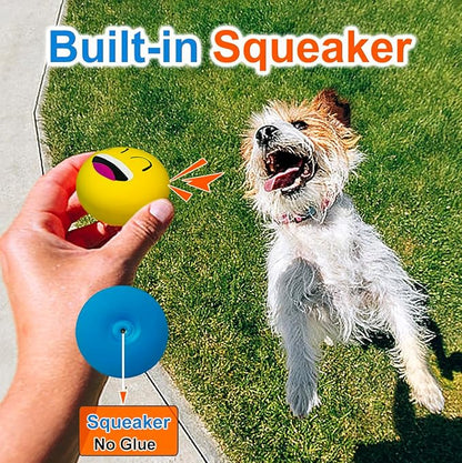 Latex Squeaky Dog Toys for Small Dogs & Mini Breeds - 4PCS Set Squeaky Dog Balls | Soft, Safe & Fun Chew Toys | Indoor & Outdoor Play