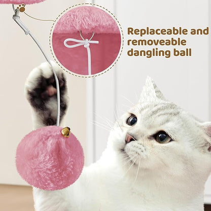 Yaheetech 23.5in Cat Tree Tower, Cat Condo with Sisal-Covered Scratching Posts, Cat House Activity Center Furniture for Kittens, Cats and Pets - Pink