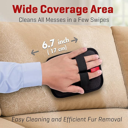 Pet Hair Remover Gloves for Cats & Dogs, Electrostatic Pet Hair Removal Gloves Brush for Pets Hair, Upgraded Animal Fur Removal Tool, Reusable Cats & Dogs Grooming Gloves for Hair Removal (2)