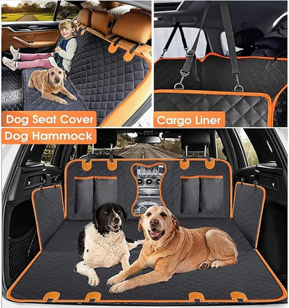 Dog Car Seat Cover for Infiniti G25X Q70h QX4 Qx60 G20, Pet Cover for Dogs Car Protector Seat Waterproof Scratch Proof Nonslip Dog Hammock with Mesh Visual Window & Pockets