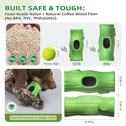 KADTC XXL 3-in-1 Durable Dog Enrichment Toy - Long-Lasting Fillable & Frozen Lick Toy - No-Transfer Freeze & Play -Mess-Free - Ultimate Boredom Buster & Tough Chew Toys for Large Dogs - BPA-Free, Safe