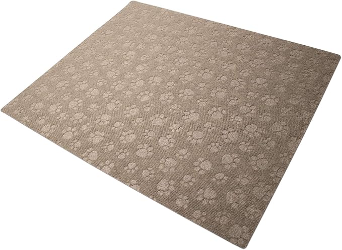 Drymate Cat Litter Box Mat, Litter Trapping Mat, Waterproof, Urine-Proof, Absorbent, Machine Washable, Soft on Paws, Contains Mess, Protects Floors, Kitten Supplies, Tan, 28x34 XL