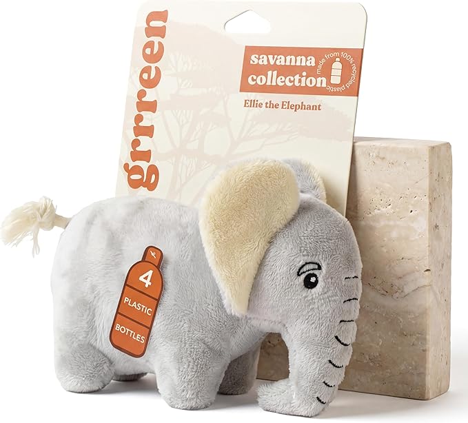 Dog Toys | Plush Toy Elephant Stuffed Animal for Dogs | Medium Eco Friendly Toy - Easy to Clean and Made from Non Toxic Materials