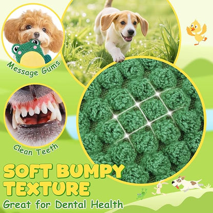 XIUGOAL Dog Toys to Keep Them Busy, 3 Pack No Stuffing Interactive Dog Toys with Crinkle, Squeaky Puppy Chew Toys for Small, Medium Breeds