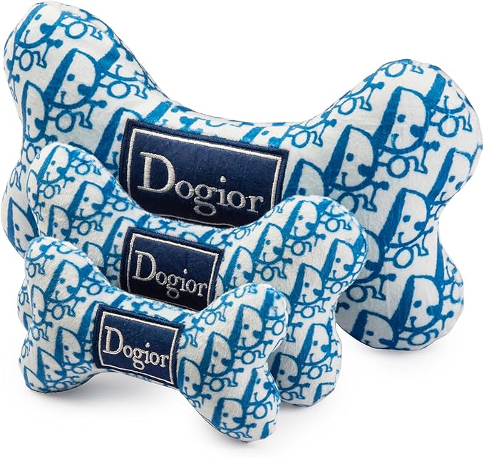 Haute Diggity Dog Dogior Bone, Plush Designer Dog Toys with Interactive Squeaker, Stimulating Pet Enrichment, Machine-Washable & Safe Materials for All Breeds, Size XL