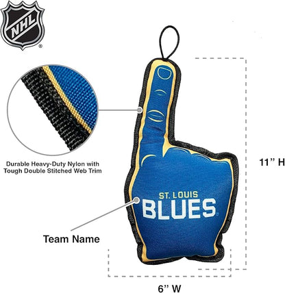 Pets First NHL St. Louis Blues #1 Fan Toy for Dogs & Cats. Best Tough PET Toy with Inner Squeaker. Number One Premium Dog Toy for Strongest Chewers & Sports Fans, One Size