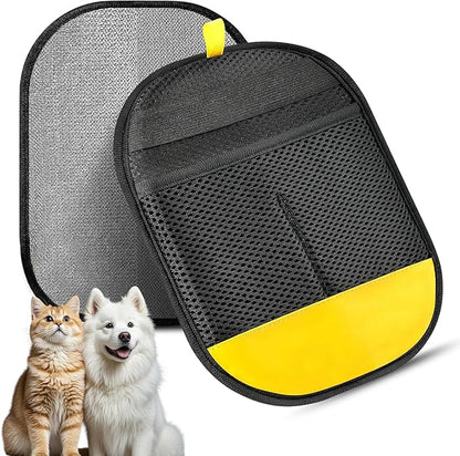 Pet Hair Removal Glove - Dual-Sided Silicone Grooming & Deshedding Glove for Dogs and Cats, Effective Hair Remover for Furniture, Carpet, Laundry and Upholstery