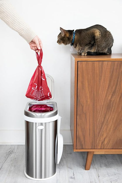 Ubbi Pet Waste Sacks, Lavender Scented Cat Litter & Dog Waste Disposal Bags, Leak-Proof Easy-Tie Odor Control Bags, 20% Recycled Materials, 400 Count